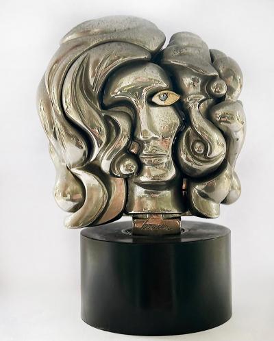 Miguel Ortiz Berrocal Miguel Ortiz Berrocal 1969 Portrait de Mich le Puzzle Sculpture