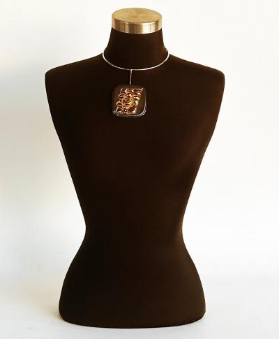 Miguel Ortiz Berrocal Miguel Ortiz Berrocal Torso Verona OPUS 173 Necklace 857 1000 With Case Stand
