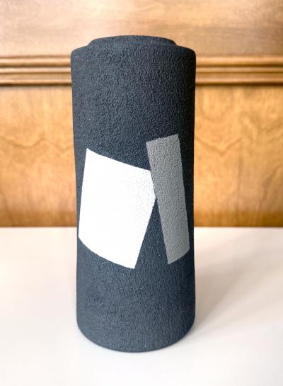 Mihara Ken Japanese Ceramic Vase with Tomobako Early Work by Mihara Ken