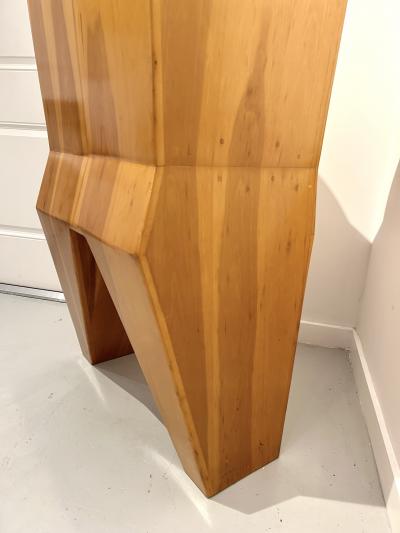 Mike Nevelson Sculptural Wood Cabinet by Mike Nevelson