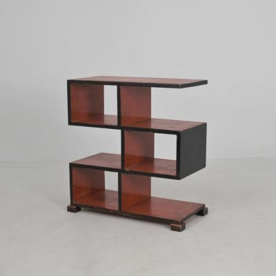 Mikko Nupponen Art Deco Side Table in Black Red Mikko Nupponen Lahti Finland 1930s