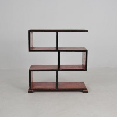 Mikko Nupponen Art Deco Side Table in Black Red Mikko Nupponen Lahti Finland 1930s