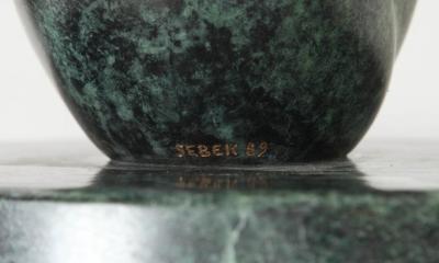 Miklos Sebek Marble and Bronze Sculpture