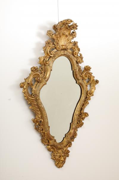 Milanese Rococo Period Carved and Gilded Mirror Italy circa 1750