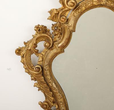 Milanese Rococo Period Carved and Gilded Mirror Italy circa 1750