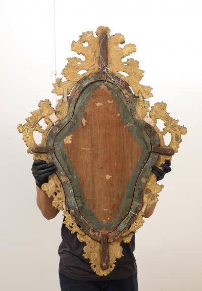 Milanese Rococo Period Carved and Gilded Mirror Italy circa 1750
