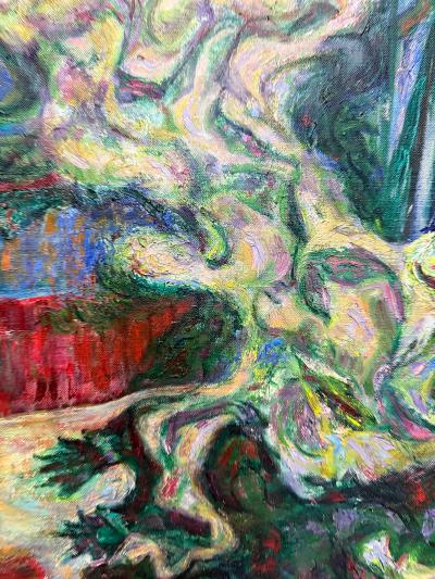 Mildred Tommy Mrs Fisher Winston Atkin Mildred Tommy Atkin Mid century Painting Abstract Expressionist