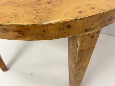 Milo Baughman 1970s American Modern Round Burl Wood Center Occasional Table