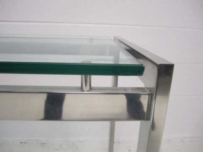 Milo Baughman 1970s Polished Aluminum Long Mid Century Modern Console Table