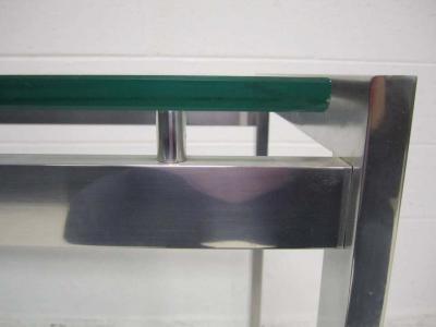 Milo Baughman 1970s Polished Aluminum Long Mid Century Modern Console Table