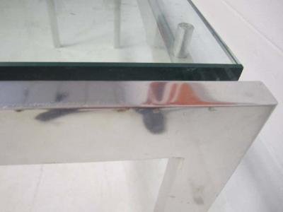 Milo Baughman 1970s Polished Aluminum Long Mid Century Modern Console Table