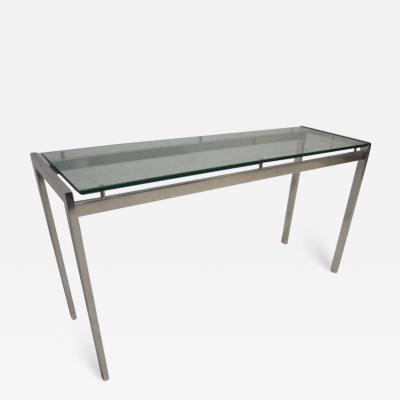 Milo Baughman 1970s Polished Aluminum Long Mid Century Modern Console Table