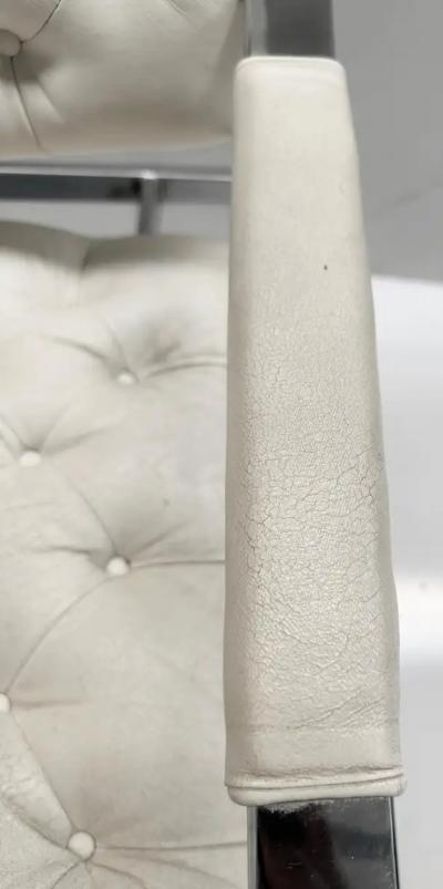 Milo Baughman 1970s Vintage Mid century Milo Baughman Chrome Lounge Chairs Pair