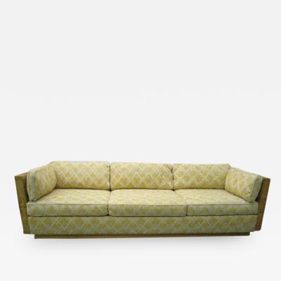 Milo Baughman Amazing Burled Olivewood Milo Baughman Style Case Sofa Mid Century Modern