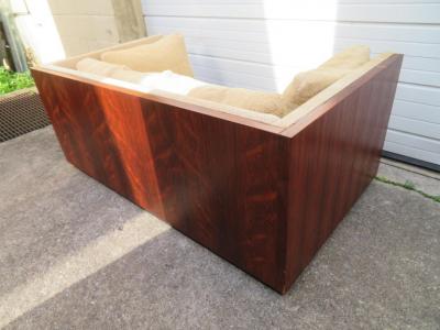 Milo Baughman Amazing Milo Baughman Rosewood Case Loveseat Sofa Settee Mid Century Modern
