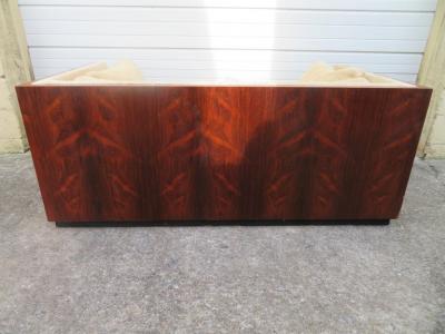 Milo Baughman Amazing Milo Baughman Rosewood Case Loveseat Sofa Settee Mid Century Modern