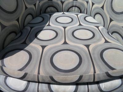 Milo Baughman Amazing Pair Chrome Clad Milo Baughman Swivel Rocker Barrel Back Chairs