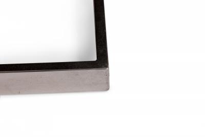 Milo Baughman American Chrome and Pink Floral Fabric Floating Slipper Chair