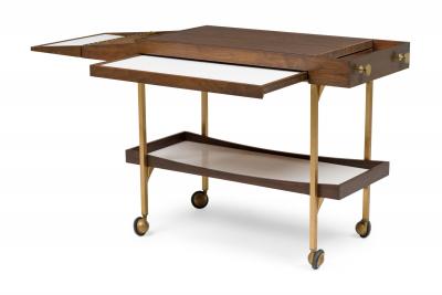 Milo Baughman American Mid Century Milo Baughman Bar Cart with Low Tier