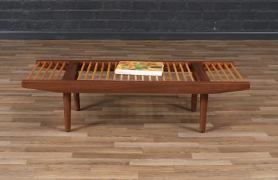 Milo Baughman California Modern Dowel Bench by Milo Baughman