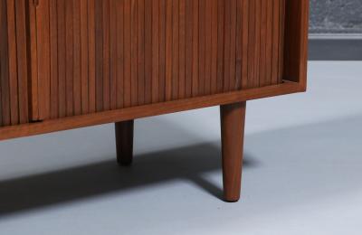 Milo Baughman Californian Modern Low Profile Tambour Door Credenza by Milo Baughman