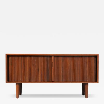 Milo Baughman Californian Modern Low Profile Tambour Door Credenza by Milo Baughman