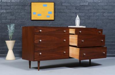 Milo Baughman Californian Modernist Walnut Dresser by Milo Baughman