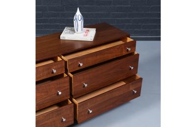 Milo Baughman Californian Modernist Walnut Dresser by Milo Baughman