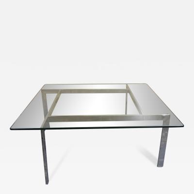 Milo Baughman Chrome and Glass Coffee table in the manner of Milo Baughman