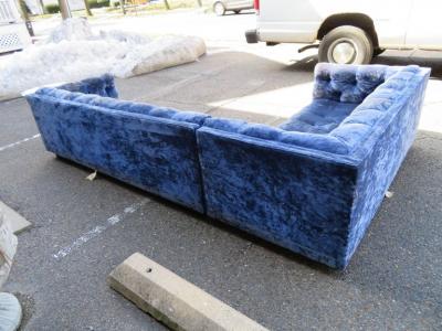 Milo Baughman Directional Milo Baughman Two Piece Tufted Sofa Sectional Mid Century Modern