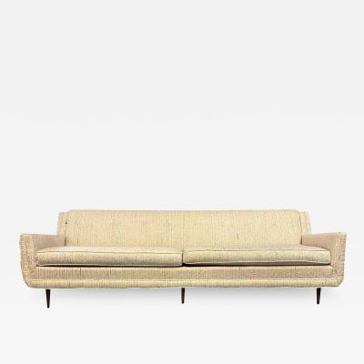 Milo Baughman Early Milo Baughman Style Mid Century Large Sofa on Walnut Legs