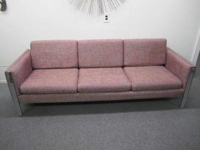 Milo Baughman Excellent Milo Baughman Chrome Leg Sofa Mid Century Modern