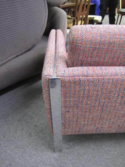Milo Baughman Excellent Milo Baughman Chrome Leg Sofa Mid Century Modern