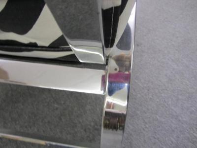 Milo Baughman Exciting Milo Baughman Style Chrome Oval Rocker Panton Fabric Mid Century