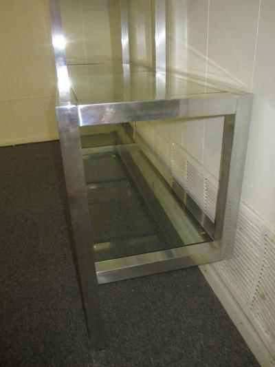 Milo Baughman Fabulous Chunky Aluminum Large Scale Etagere Mid Century Modern