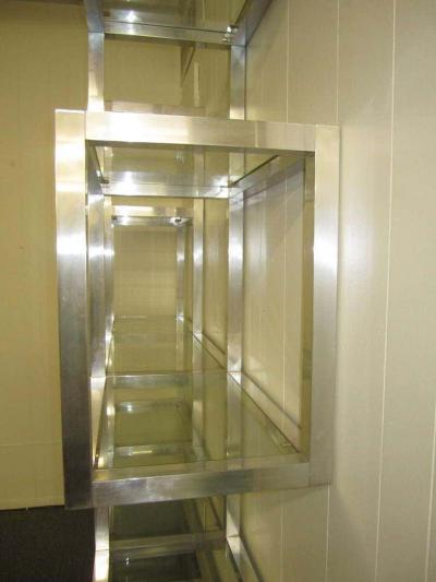 Milo Baughman Fabulous Chunky Aluminum Large Scale Etagere Mid Century Modern