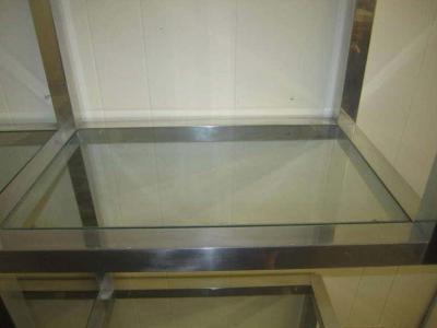 Milo Baughman Fabulous Chunky Aluminum Large Scale Etagere Mid Century Modern