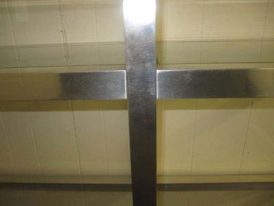 Milo Baughman Fabulous Chunky Aluminum Large Scale Etagere Mid Century Modern