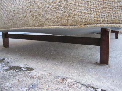 Milo Baughman Fabulous Milo Baughman Four Seat Sofa with Walnut Legs Mid Century Modern