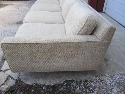 Milo Baughman Fabulous Milo Baughman Four Seat Sofa with Walnut Legs Mid Century Modern