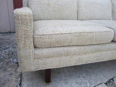 Milo Baughman Fabulous Milo Baughman Four Seat Sofa with Walnut Legs Mid Century Modern