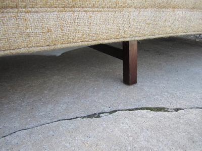 Milo Baughman Fabulous Milo Baughman Four Seat Sofa with Walnut Legs Mid Century Modern