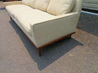 Milo Baughman Fabulous Milo Baughman Style Walnut Base Sofa Mid Century Modern