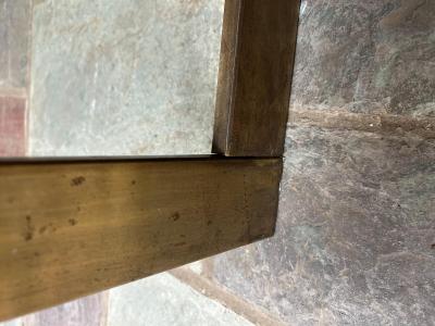 Milo Baughman Fabulous Milo Baughman style Patinated Brass 2 Tier Console Table Mid Century