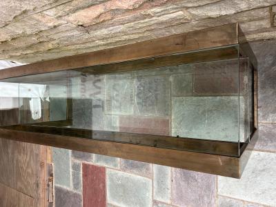 Milo Baughman Fabulous Milo Baughman style Patinated Brass 2 Tier Console Table Mid Century