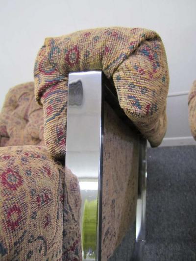 Milo Baughman Fabulous Pair of Milo Baughman Tufted Lounge Chairs Mid Century Modern