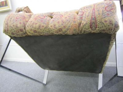 Milo Baughman Fabulous Pair of Milo Baughman Tufted Lounge Chairs Mid Century Modern