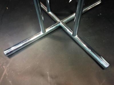 Milo Baughman Fantastic Chrome X Base Modernist Dining Set By Milo Baughman