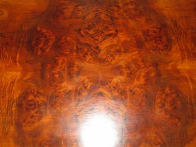 Milo Baughman Fantastic Milo Baughman Burled Walnut Side End Table Thin Chrome Frame