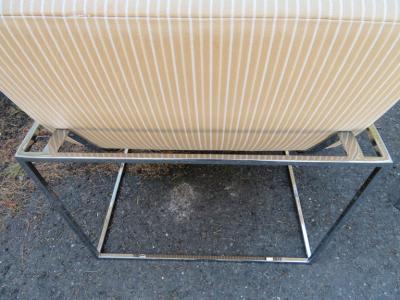 Milo Baughman Fantastic Pair of Milo Baughman Chrome Frame Scoop Chairs Mid Century Modern